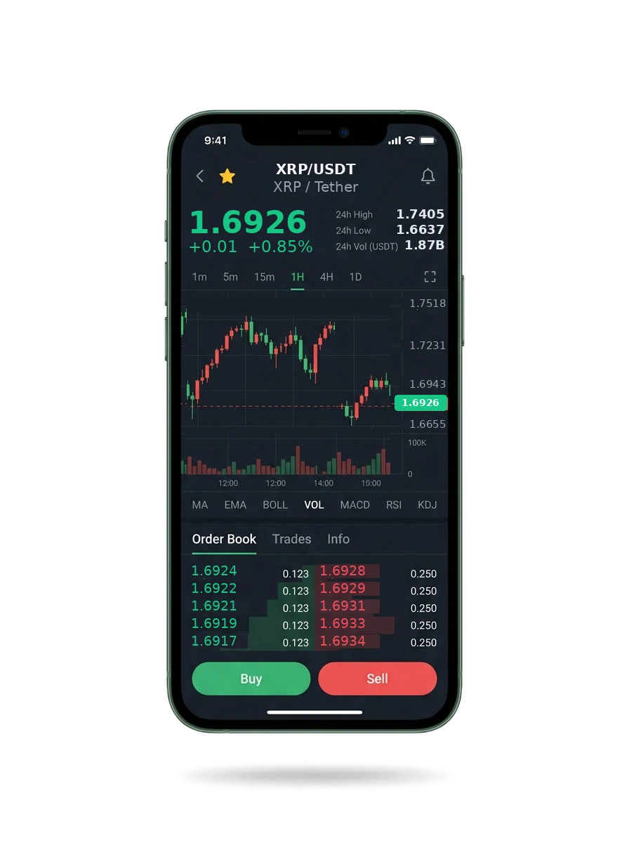 Mobile app screen showing a portfolio summary and a message thread with an account manager